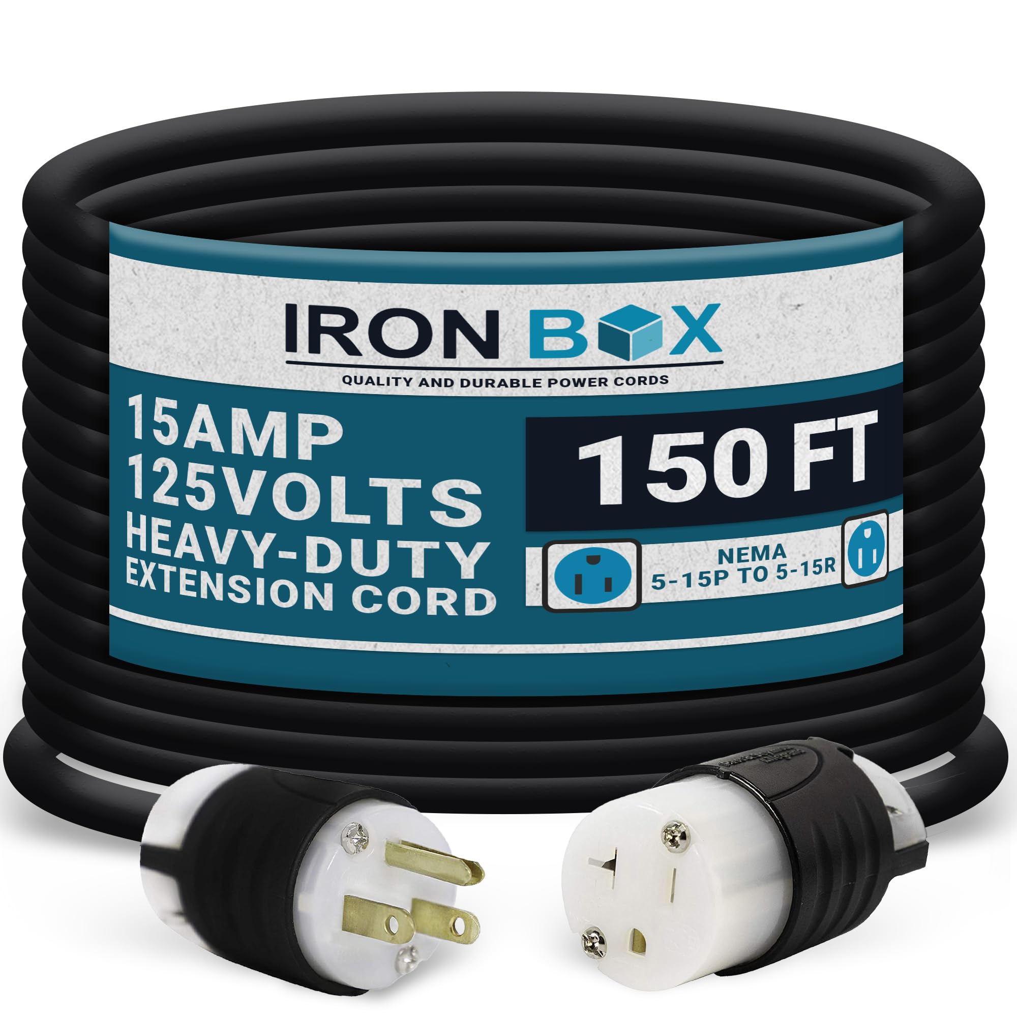 Amazon.com: NEMA 5-15 Extension Power Cord - 150 Foot, 15 Amps